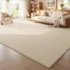 Tapete de Seda de Gelo Sala de Estar Estilo Creme Cor Sólida Simples Alto Padrão Sem Lavagem Limpável Baixa Manutenção Verão Tapete Fresco Tapete de Chão Antiderrapante