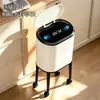 Papelera alta con ruedas para uso en la cocina del hogar, gran capacidad, móvil, lujo ligero, no es necesario agacharse, papelera con tapa
