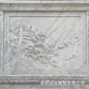 Pantalla de Muro de Pantalla de Mármol Blanco Tallado en Piedra Flores de Patio Floreciendo Fondo Rico Muro de Relieve Pantalla de Mármol Natural Escultura de Talla en Piedra