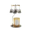 Set de Velas Navideñas con Aroma a Oro y Disco Delgado en Stock del Fabricante con Candelabro de Linterna Giratoria, Regalo Festivo para el Hogar