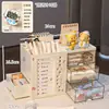 Sujalibros + Portalápices Pequeño Portadocumentos Caja de Almacenamiento de Escritorio Estación de Trabajo de Escritorio Colocación de Datos Estantería