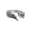 Anillo de Alas de Demonio para Hombre Ins Diseño de Nicho Moda Retro Personalizado Anillo Abierto Ajustable Regalo de Cumpleaños