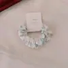 Un par de scrunchies florales de dibujos animados, simples cintas para el pelo de tela básica que no dañan el cabello, adecuados para coletas, gomas elásticas para el pelo para mujeres