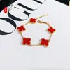 Pulsera de Diamante de Hielo Triturado Brillante Dorado de Vietnam de Cinco Flores y Trébol de Cuatro Hojas para Mujer Pulsera de Diamante Fritillaria Piedra Tianhe Trébol de Cuatro Hojas