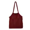 2026 Nova Bolsa Tote Casual Versátil Estilo Retro Ins com Bolinhas Grande Capacidade Ombro Único Bolsa para Estudante Universitário Aula