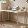 Escritorio de computadora, escritorio simple de doble longitud para dormitorio, con cajones, escritorio de estudio para uso doméstico, adecuado para estudiantes y trabajadores de oficina