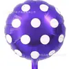 Nuevo globo redondo de punto de ola y raya de 18 pulgadas, globo redondo de punto de ola y caramelo de película de aluminio, diseño para fiesta de cumpleaños de bebé