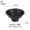 Tigela de Melamina Sanchuang Tigela Japonesa Pequena Individual Requintada Tigela de Arroz de 3 polegadas Tigela de Sopa Tamanho Pequeno Criativo Restaurante Comercial Preto