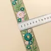 4cm Nova Renda com Bordado de Lantejoulas Estilo Étnico Renda Vintage com Base de Tule Fio Dourado Acessórios para Vestuário