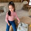 [Macio] Roupa infantil da Coreia do Sul estilo coreano camisa básica infantil outono e inverno meninos e meninas cor sólida bebê elástica gola alta dobrada