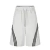Pantalones Deportivos Cortos para Hombre C995 Moda Callejera Americana Retro Verano Deportivo de Gama Alta Diseño Simple Tres Rayas