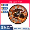 Reloj de Pared de Madera Más Vendido Transfronterizo, Estilo Industrial Retro, Reloj Decorativo, Reloj Silencioso Creativo Personalizado para Sala de Estar y Dormitorio
