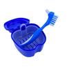 Caja para guardar dentaduras postizas de boca completa, caja para guardar dentaduras postizas, caja para guardar dientes, caja para limpiar con soporte para colador.