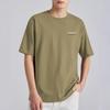 Camiseta de Algodão Pesado Americano 260g Masculina Manga Curta Moda Verão Marca Estampada com Letras Gola Redonda Camiseta Roupas de Cima Meia Manga
