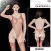 Releasing Desire Estilo Feminino Perspectiva de Alta Elástica Maiô com Fenda Alta Macacão Justo Estilo Aberto Lingerie Feminina Lingerie Feminina