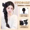 Peluca Trenzas con Cola de Caballo, Pinza de Lazo, Trenzas Retorcidas, Trenzas Largas, Peluca de Trenzas Estilo Coreano Realista Natural Celebridad de Internet