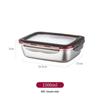 Lancheira retangular doméstica 304 em aço inox com tampa refrigerada geladeira cozinha caixa de armazenamento especial bento box