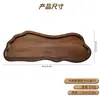 Bandeja Criativa de Madeira de Acácia Estilo Japonês com Formato Irregular e Tábua de Corte para Acampamento ao Ar Livre, Jantar, Lanches e Servir Bolos