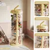 Contenedor de almacenamiento de juguetes para niños de gran capacidad, contenedor transparente de exhibición de pie para almacenamiento de peluches, estante de almacenamiento Jellycat