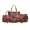 Comércio Exterior Transfronteiriço 2025 Nova Moda Conjunto de Bolsas de Mão Femininas, Conjunto de Seis Peças de Bolsas de Ombro, Transversais e Tote, Grande Capacidade Atacado