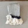 26 Nuevas Mallas de Otoño para Niños Estilo Coreano Encaje Lazo Pantalones Largos para Niñas Ropa Exterior Elegante Pantalones Base de Princesa