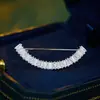 Broche Sorriso Curativo t com Zircônia Elegante de Alta Qualidade Cinintura de Cintura para Vestido Alfinete de Segurança Anti-Exposição para Fixar Roupas