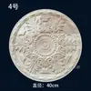 Tallado en Madera Dongyang Estilo Europeo Madera Maciza Adorno Circular de Madera Tallada Panel Hueco de Madera Pieza de Flor de Madera Estilo Chino Estilo Francés Placa Redonda Relieve
