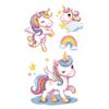 Pegatina de tatuaje de unicornio arcoíris con purpurina, lavable, resistente al agua, de larga duración, bonita, fresca y bonita, para el brazo de los niños.
