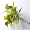 Planta Artificial Planta Verde Maceta Florero Caja de Flores Decoración Hojas Falsas Ramo Pequeño de 7 Ramas Planta para Pared Flores Artificiales Materiales de Paisajismo