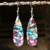 Aretes Colgantes de Piedra Imperial con Forma de Gota de Estilo Bohemio para Mujer, Elegantes Aretes de Ágata Colorida, Joyería al por Mayor de Estilo Europeo y Americano