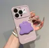 Funda linda de dibujos animados anti-huellas dactilares con soporte, adecuada para iPhone 17 Pro Max, iPhone 16/15 Pro