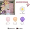 Cadena de globos de película de aluminio y látex con diseño de girasol y margarita blanca transfronteriza, traje para boda, fiesta de cumpleaños, decoración exterior