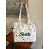 Bolsa de Nylon Estampada de Bolinhas Nicho Coreano Novo Estilo Pequena Fresca Grande Capacidade Bolsa de Ombro Bolsa Tote Preguiçosa