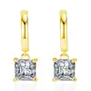 Brincos e Brincos Geométricos Quadrados de Zircônia Diamantada Personalizados Europeus e Americanos Mais Vendidos Transfronteiriços, Brincos e Brincos Elegantes para Mulheres Atacado