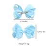 Pinza para el cabello de lazo de 4 pulgadas transfronteriza para niños, bebé, comercio exterior, color sólido, cinta acanalada con flor alada, clip de pico de pato, clip lateral