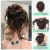 Peruca estilo coque para mulheres, coque de cabelo autoenrolável estilo espanador, anel de cabelo flor de botão de bigode de dragão, volumoso e fácil de usar, um item essencial para adicionar volume ao cabelo