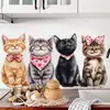 Pegatinas de Pared de Gato Lindas Transfronterizas para Dormitorio, Sala de Estar, Entrada, Decoración de Pared de Fondo, Pegatinas Embellecedoras