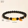 Novo Pulseira de Vidro Flor de Lótus da Sorte Banhada a Ouro com Símbolo Vintage de Riqueza, Atacado de Joias Femininas