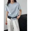 Camiseta Ligera Transpirable de Manga Corta para Mujer Estilo Coreano Ns Ropa de Trabajo Versátil Verano 2026 Nueva Cuello Redondo 21015