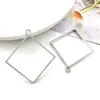 Marco Geométrico Hecho a Mano DIY Aleación Hueca Resina Colgante Forma de Corazón Gota de Agua Forma de Estrella Colgante Accesorios de Joyería