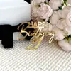 Transfronterizo 18 años 21 años 30 años 40 años 50 años 60 años 70 años decoración de pastel de feliz cumpleaños insertable suministros para fiestas
