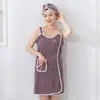 Al por mayor tirantes para toalla de baño vestible para adultos falda de baño para cubrir el pecho bata para mujer toalla de baño sexy más gruesa que el algodón absorbente