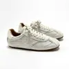 Tênis Flat Boca Profunda Vazado Sapatos de Treino Alemães 2025 Novos Vintage Sapatos Femininos Couro Versátil para o Dia a Dia