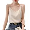 Camisola de Verano Transfronteriza de Seda Helada Sintética con Tirantes, Ropa Interior Femenina, Espalda Hermosa, Corte Holgado, Top Adelgazante con Diseño Descubierto en la Espalda