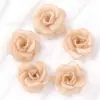 Flor Artificial Camélia Flor de Gaze Flor Falsa Cabeça de Flor Material DIY Feito à Mão Adorno de Cabeça Roupa Bolsa de Dor Beleza do Vale Decoração