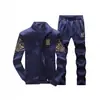 S-3XL, direto do fabricante, tamanho europeu D48, conjunto de moletom bordado de qualidade de exportação, coleção de primavera, roupas esportivas casuais masculinas de manga comprida