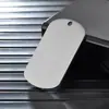 Chaveiro de Aço Inoxidável Cruz DIY Acessórios Pingente de Gravação a Laser Etiqueta Redonda Tira Longa Placa de Identificação Cão Ornamentos com LOGO Publicitário