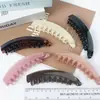 Presilha de Cabelo Banana Estilo Coreano e Japonês Nova Presilha Garra Cruzada Fosca com Dentes para Rabo de Cavalo e Penteado
