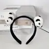 Diadema de felpa antideslizante para mujer, diadema para el pelo, accesorios para el pelo, máscara facial de dibujos animados linda nueva