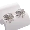 Pendientes de Ala de Golondrina Personalizados Transfronterizos Completamente Incrustados de Diamantes, Pendientes Brillantes de Explosión Estelar, Pendientes de Moda Coreana Europea y Americana Más Vendidos